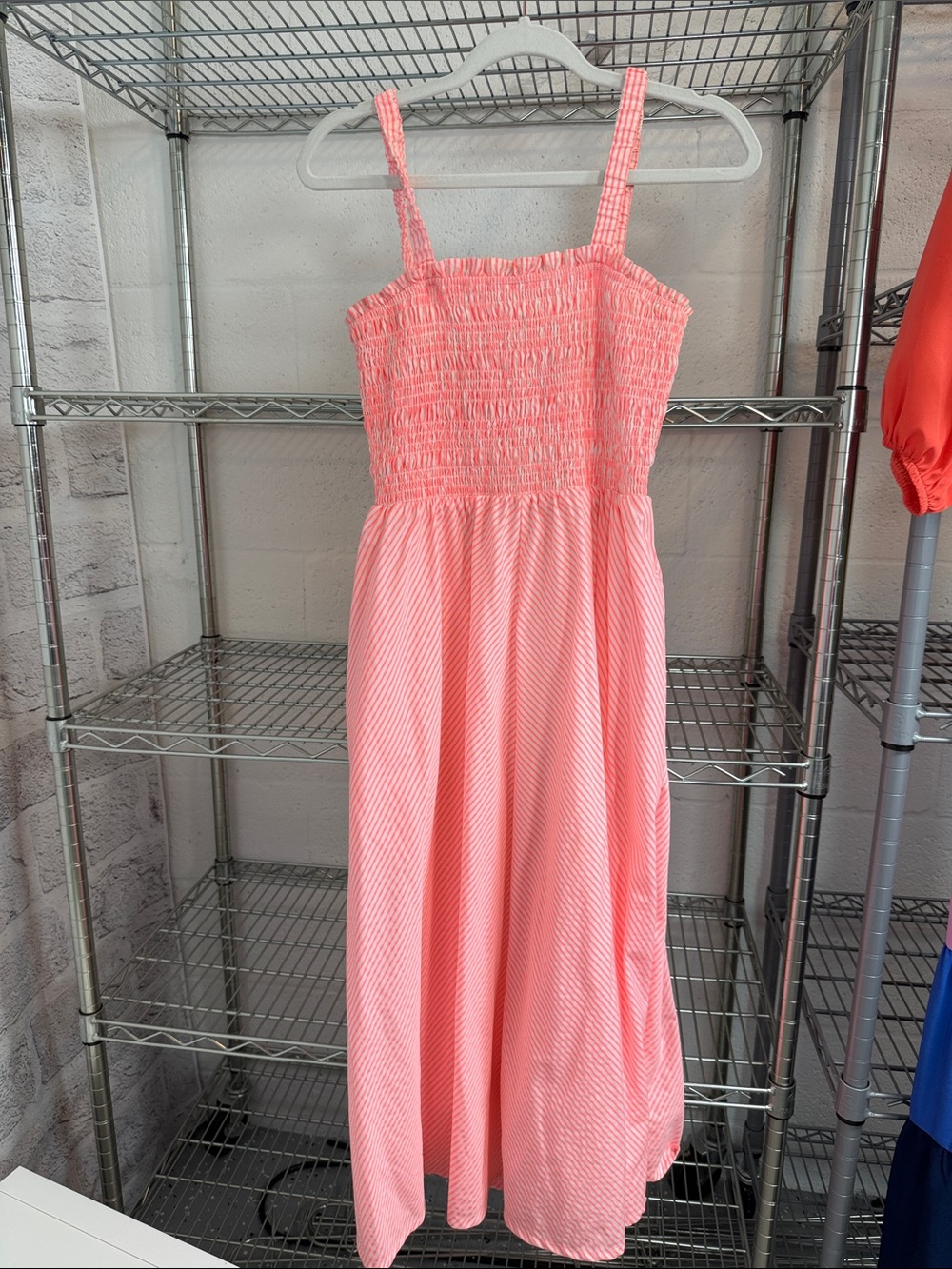Vineyard Vines Women’s ' Coral Pink Smocked Sundress